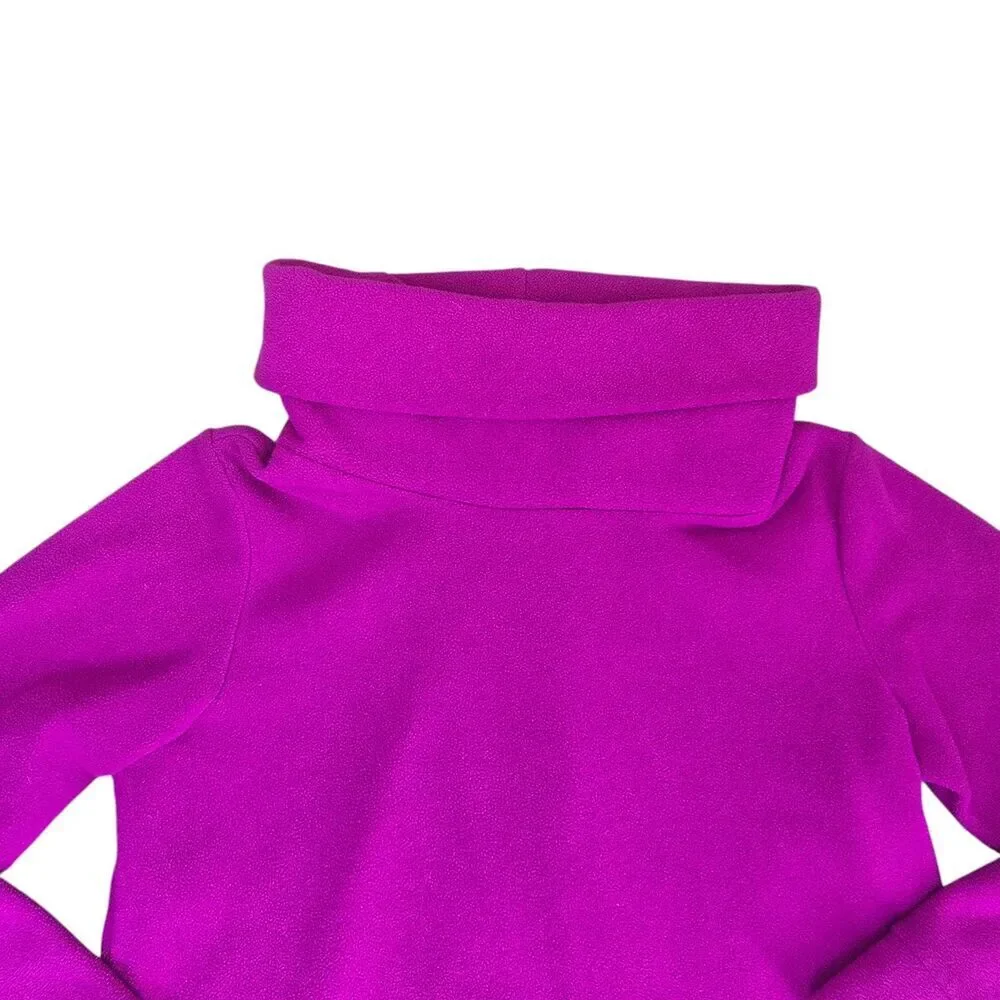 Old Navy Micro Fleece Turtleneck High Low Hem Pullover Girls Size L 10 12 Purple